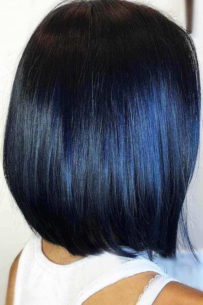 ترکیب رنگ موی آبی تیره
